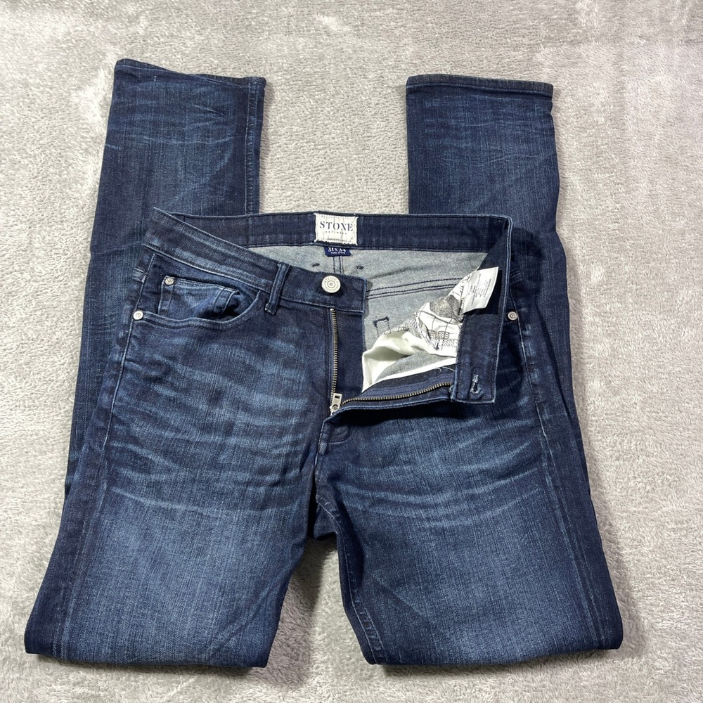 STONE‎ Refinery The Otis Men's Slim Straight Dark Wash Jeans 31x34 Pants